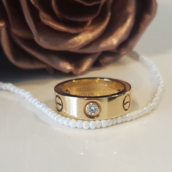 Rings Jewelry - Love Screw Ring Women's 18kt 750 Gold Pl Over Titanium Size 8
